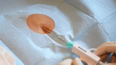 低侵襲な脂肪採取の様子